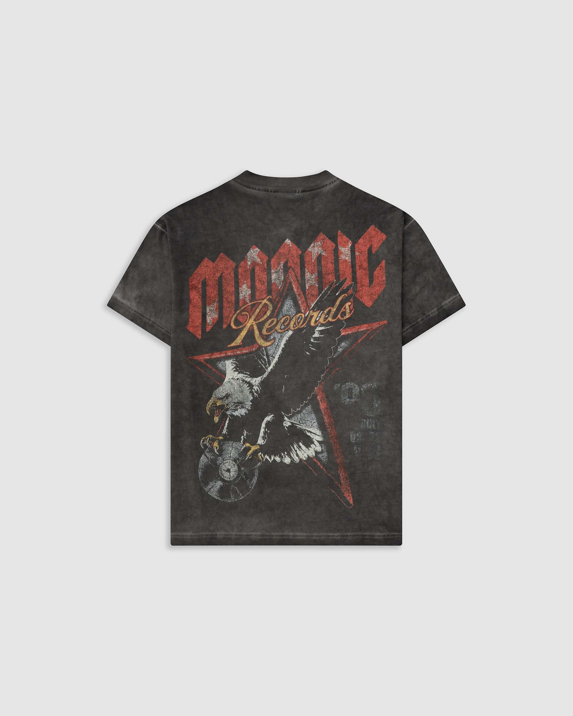 Camiseta Oversized Monoic Eagle - Gris Desgastado