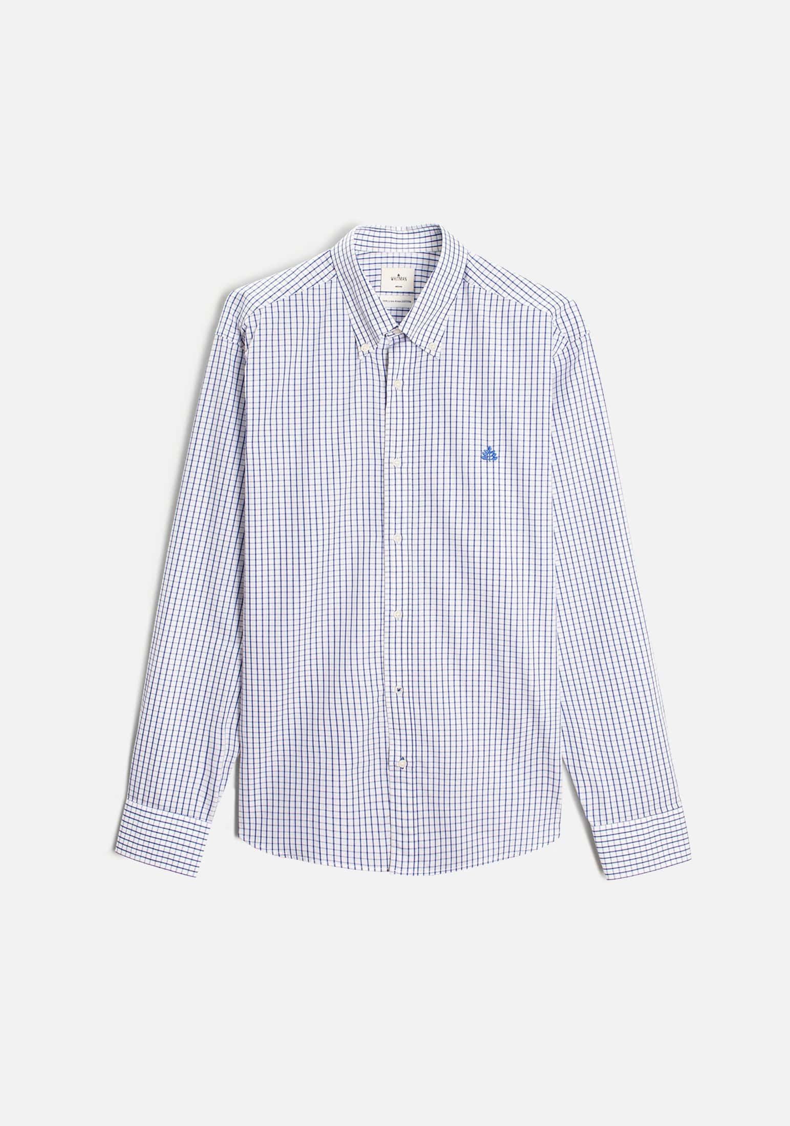 Camisa H CBD Cuadros Grd L-Azl Azul Osc