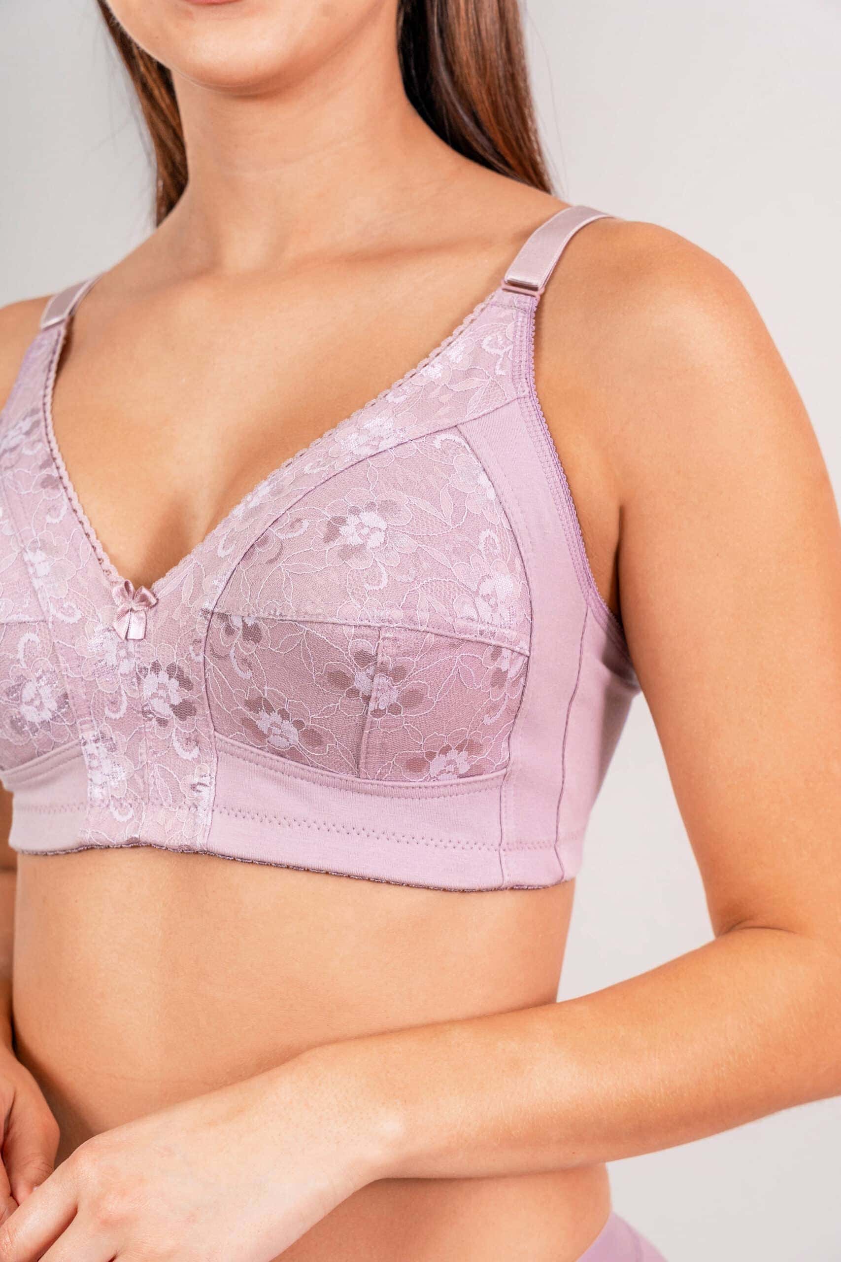 Brasier Clásico para Mujer en Algodón y Blonda
