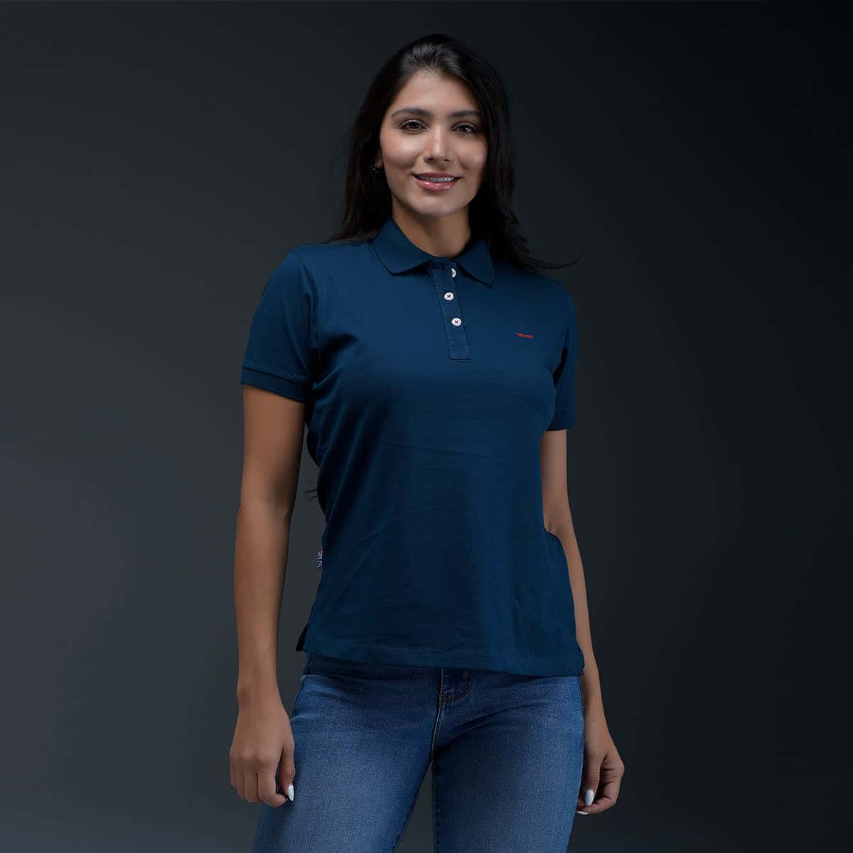 Polo Azul Mujer