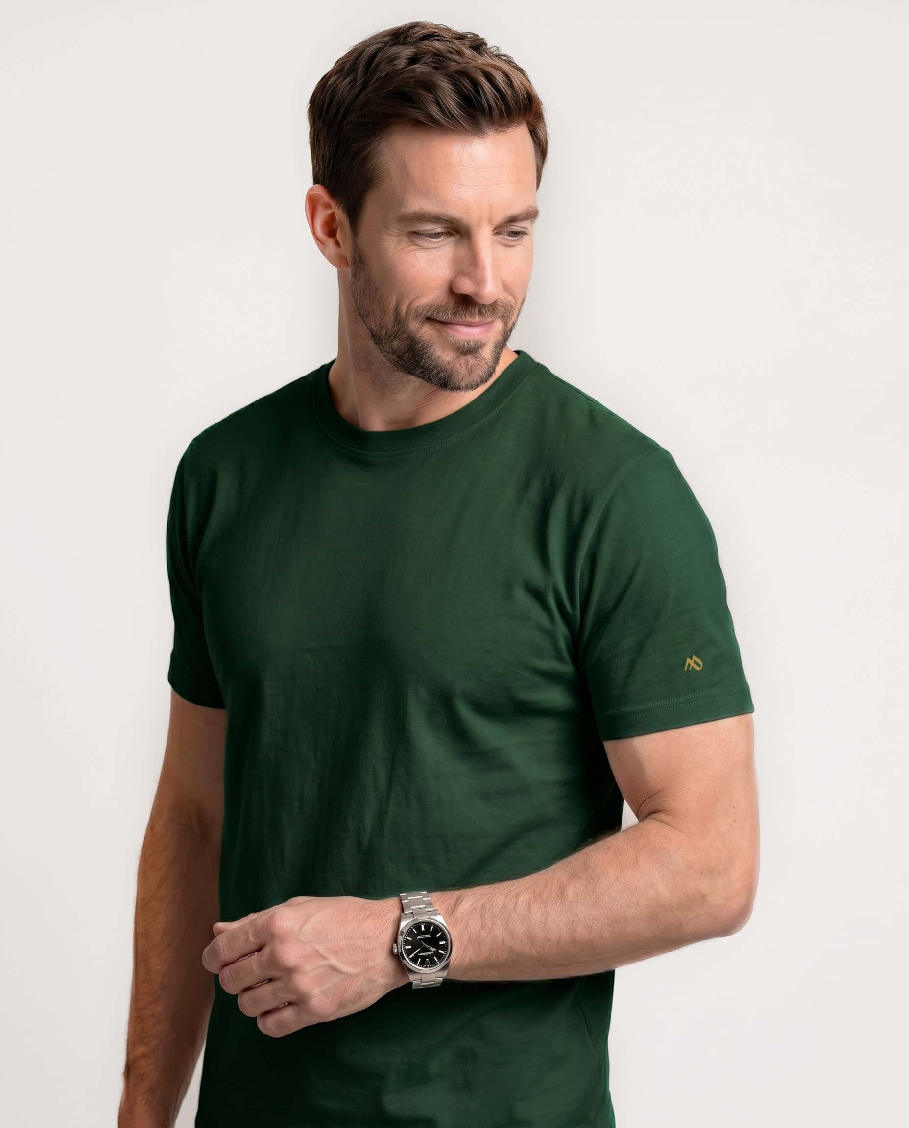 Camiseta Slim Fit Verde Pino