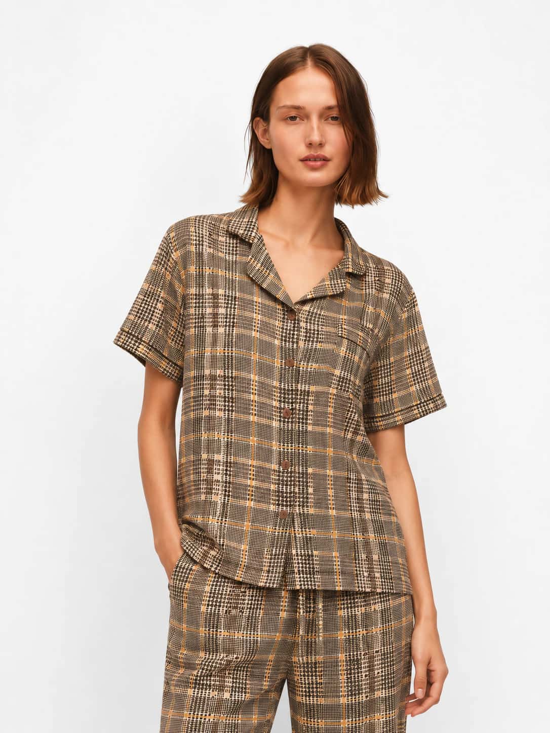 Set Pantalon New York Vintage Sand Plaid