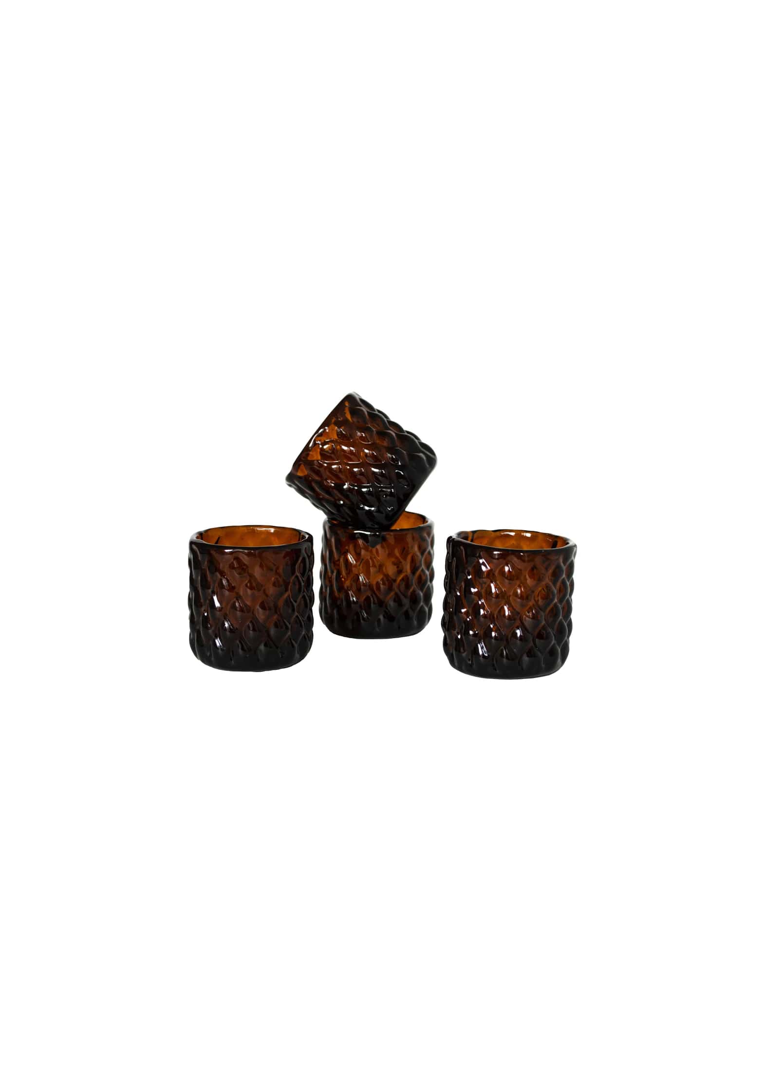 AMBER MIST SHOT GLASSES (SET OF 4)