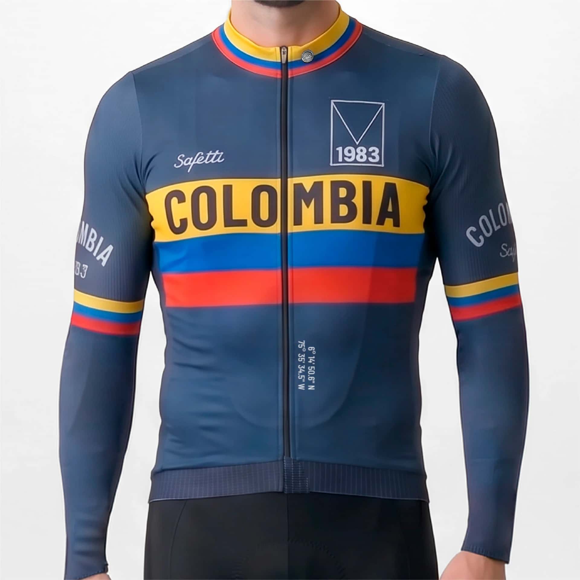 CAMISA CICLISMO MANGA LARGA COLOMBIA VARTA 26 PARA HOMBRE - miniatura 4