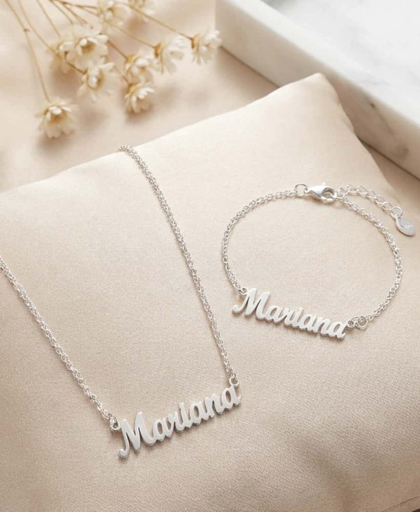 Cadena y Pulsera Nombre Personalizada.Nombres que Permanecen