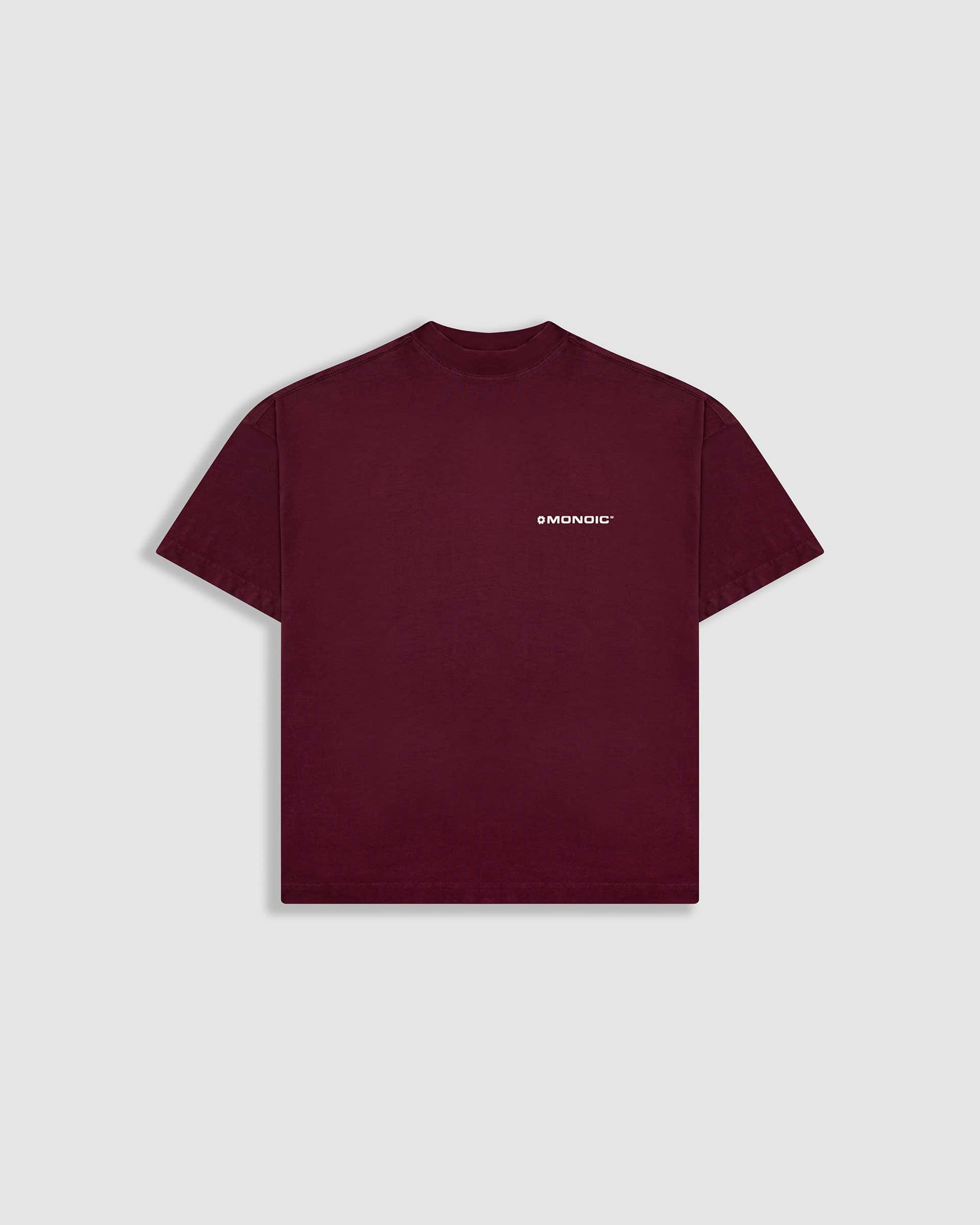 Camiseta Boxy Fit Básica V3 - Burgundy