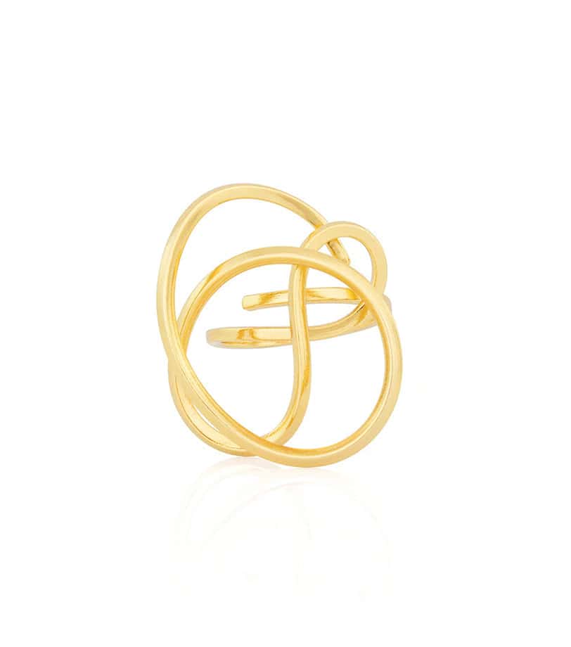 Anillo Dorado Ajustable Cinta