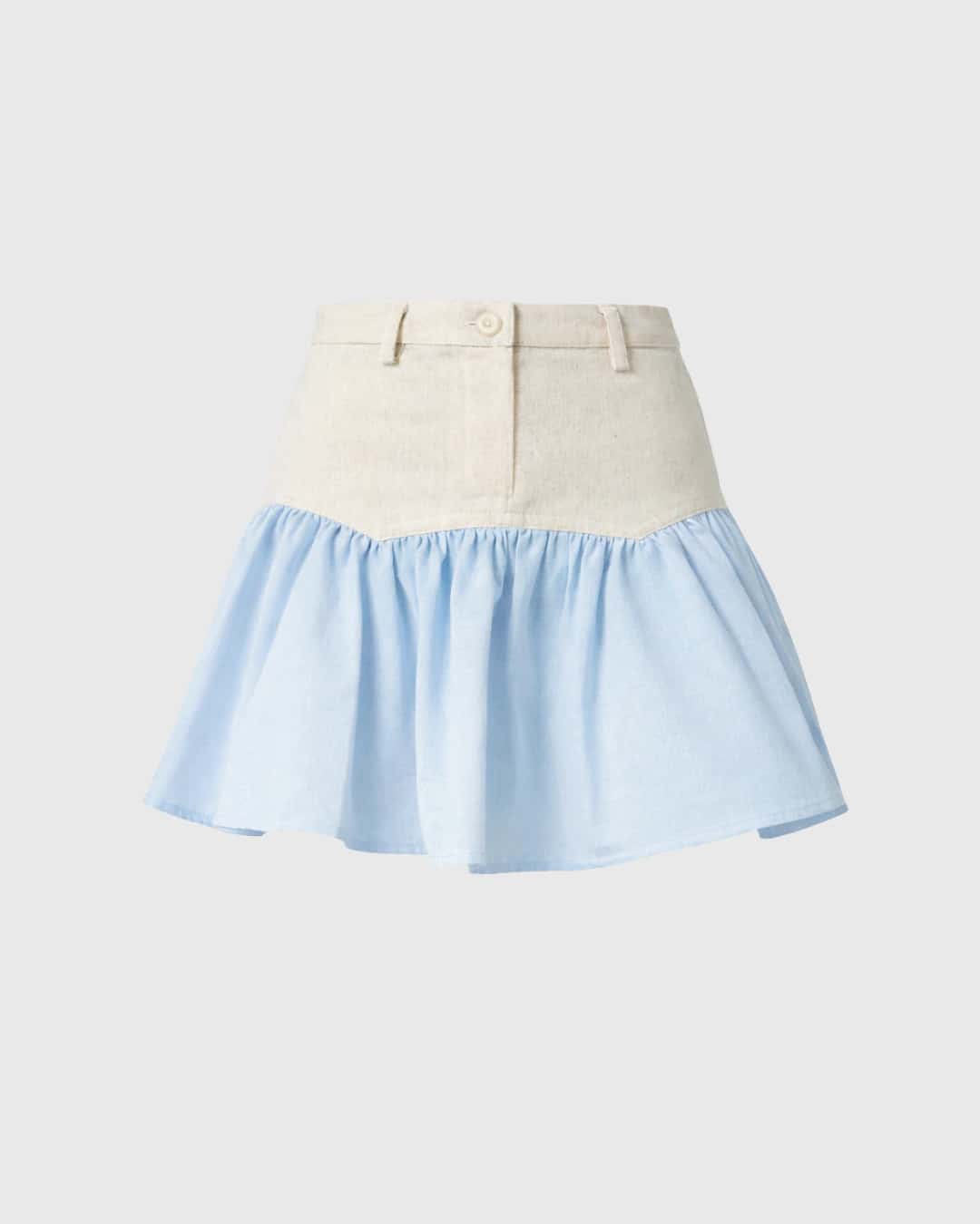 SAND STRIPE MINI SKIRT (SKY)