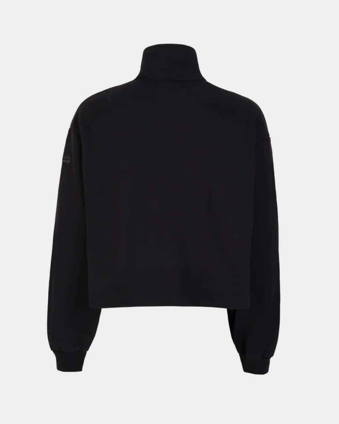 MONOGRAM HALF ZIP BLACK SWEATER - miniatura 3