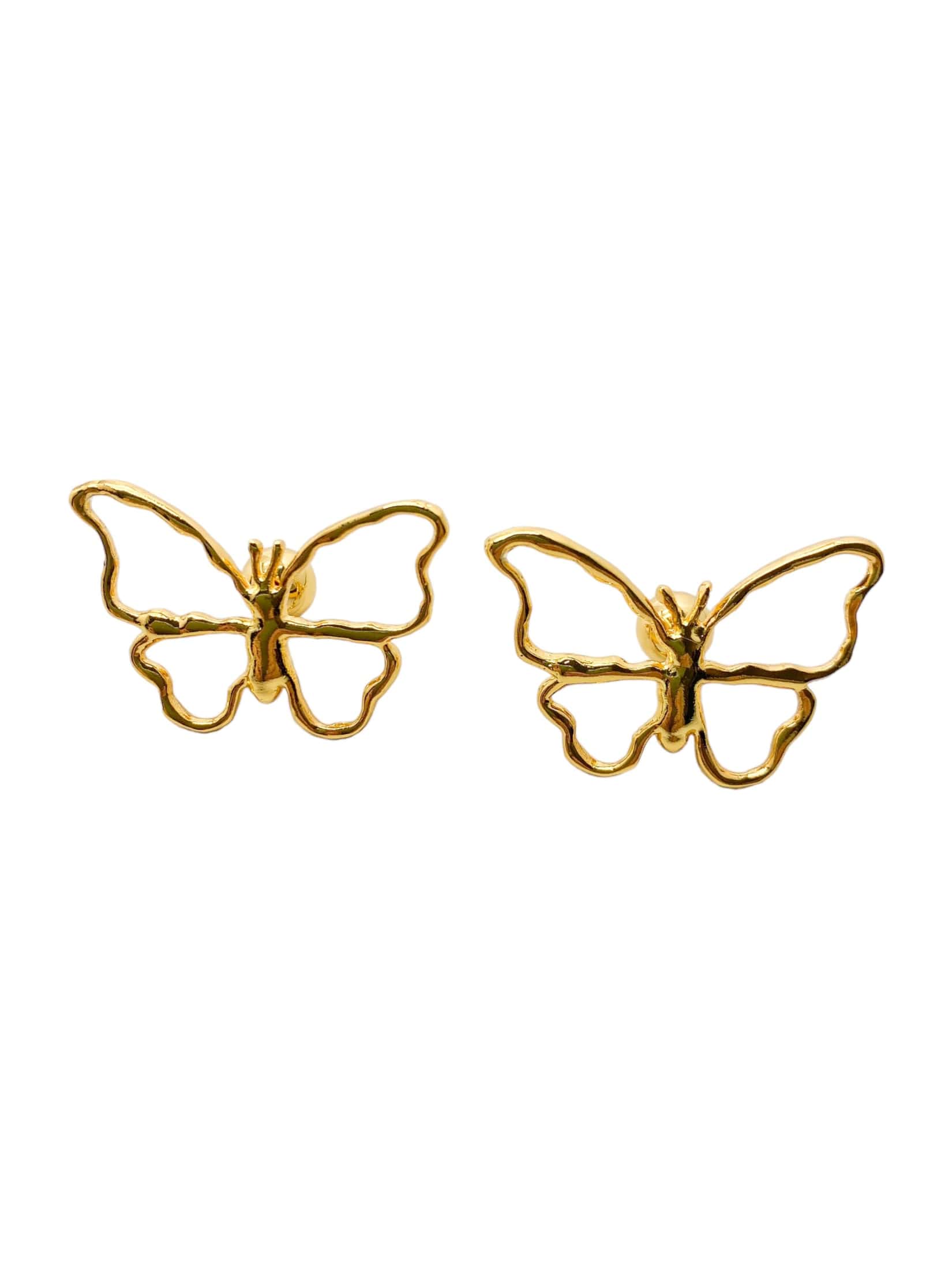 aretes mariposa cosmic water gold - miniatura 1
