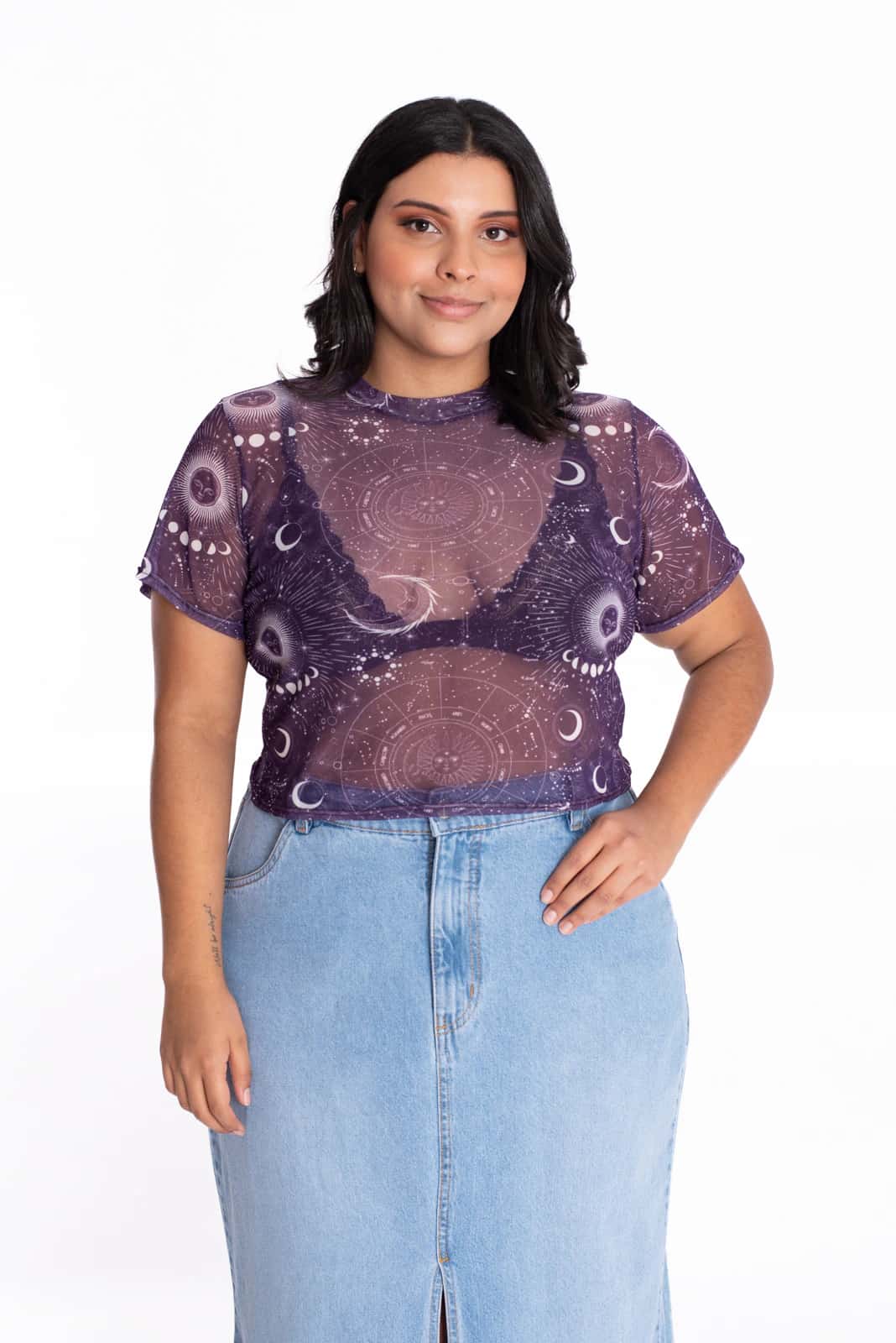 Crop Top Malla Astra Morado - miniatura 3