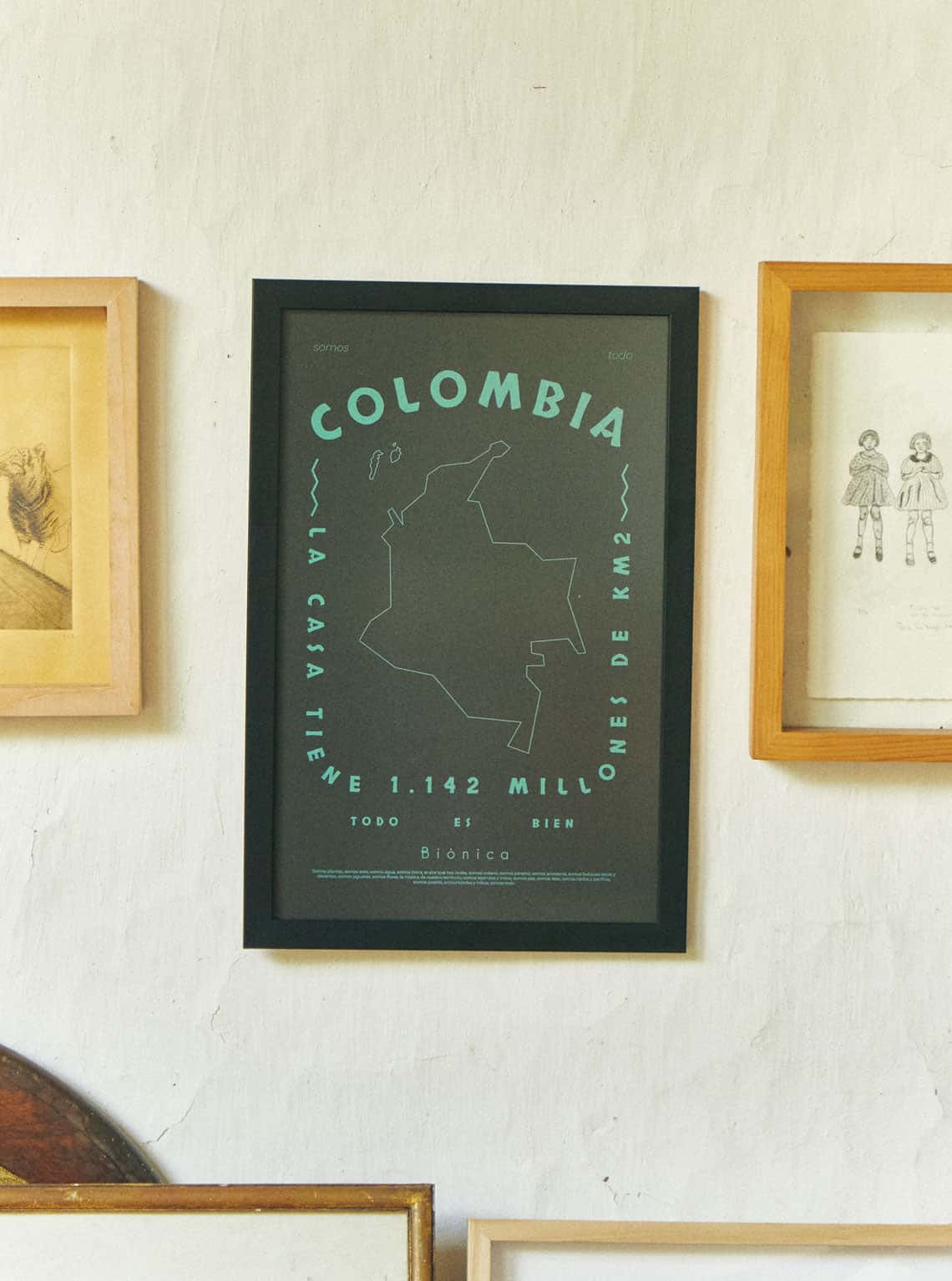 AFICHE MAPA COLOMBIA NEO
