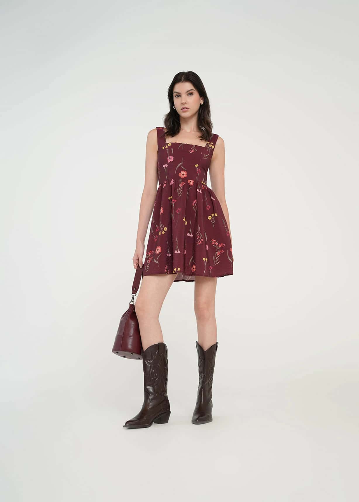 Vestido corto floral