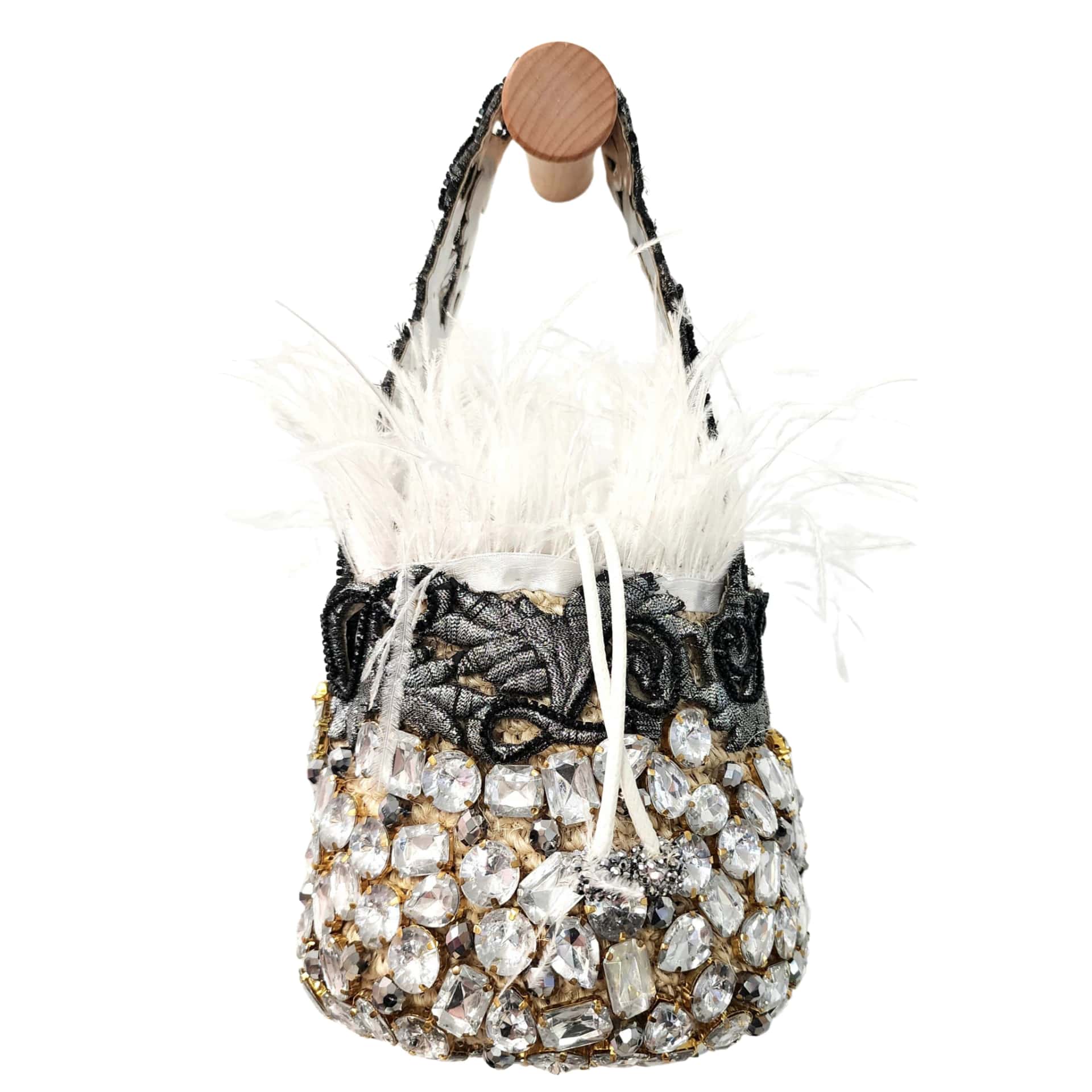 Minaudière White & Black Bag