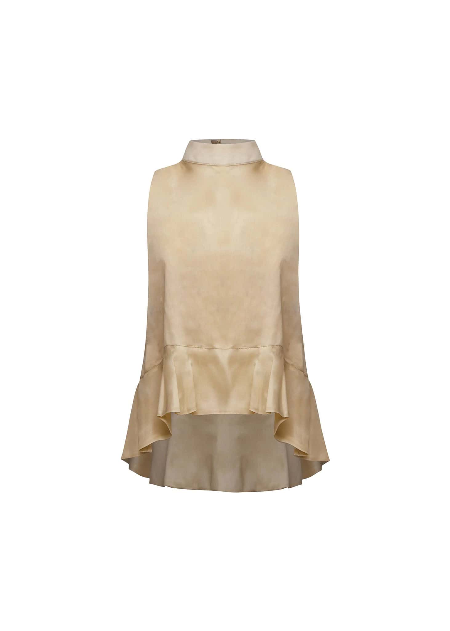 Blusa camel cuello halter