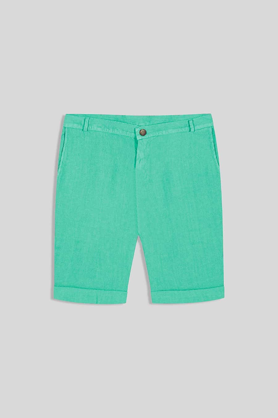 Men's linen bermuda light blue