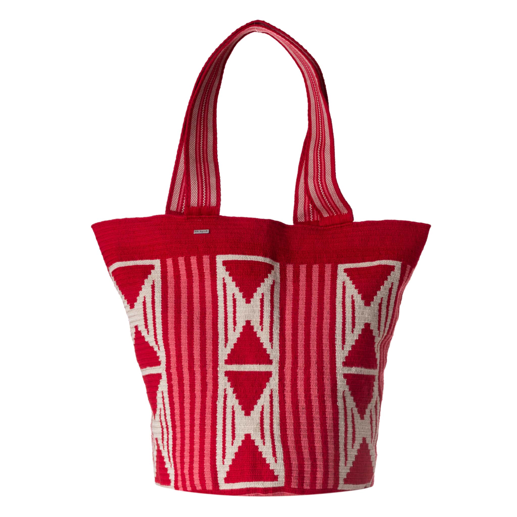 Maxi Bolso Wayuu Rojo/Beige