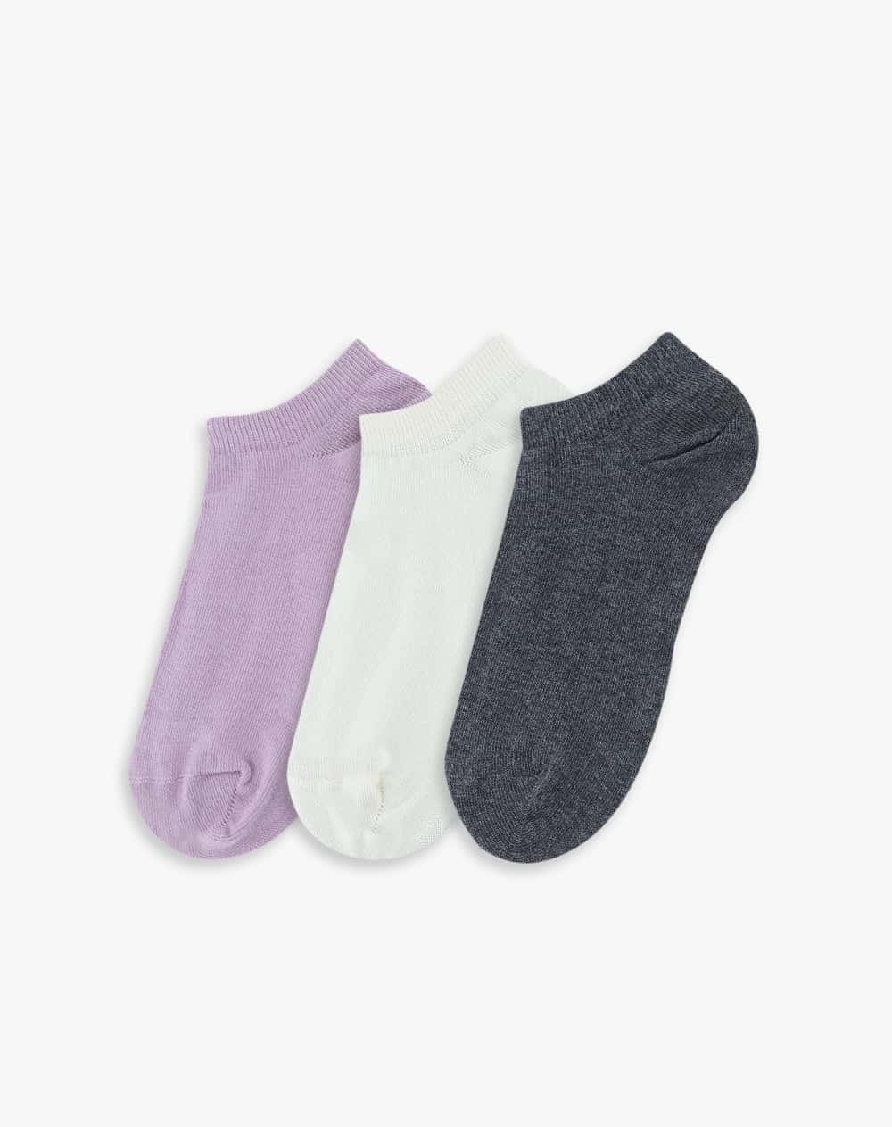 Medias mujer tobillera corta pack x3 surtido