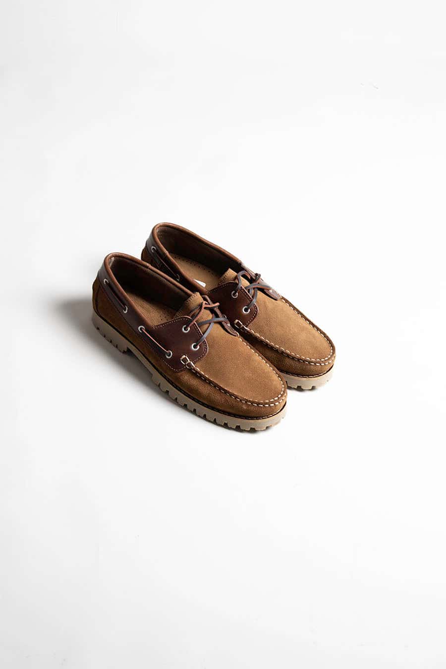 Men's moccasin nautical cord taupe