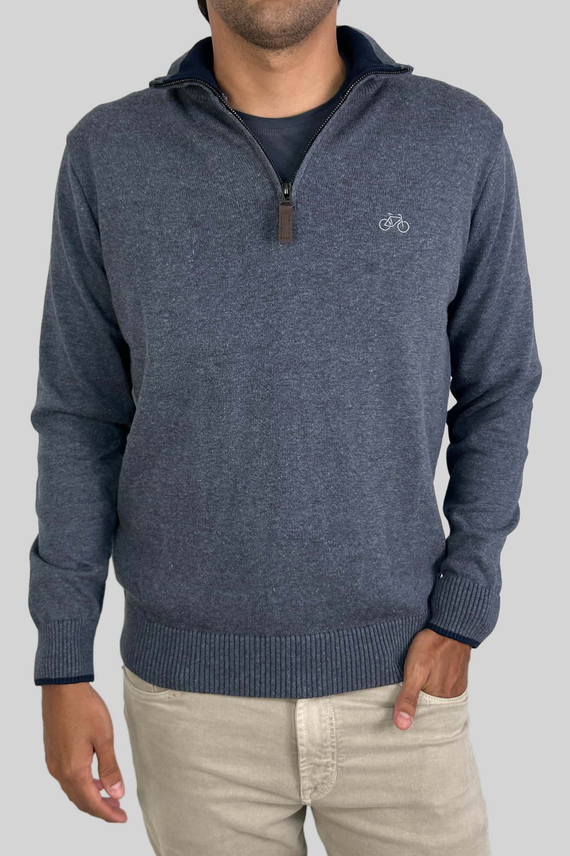 SACO HALF ZIP MIDNIGHT