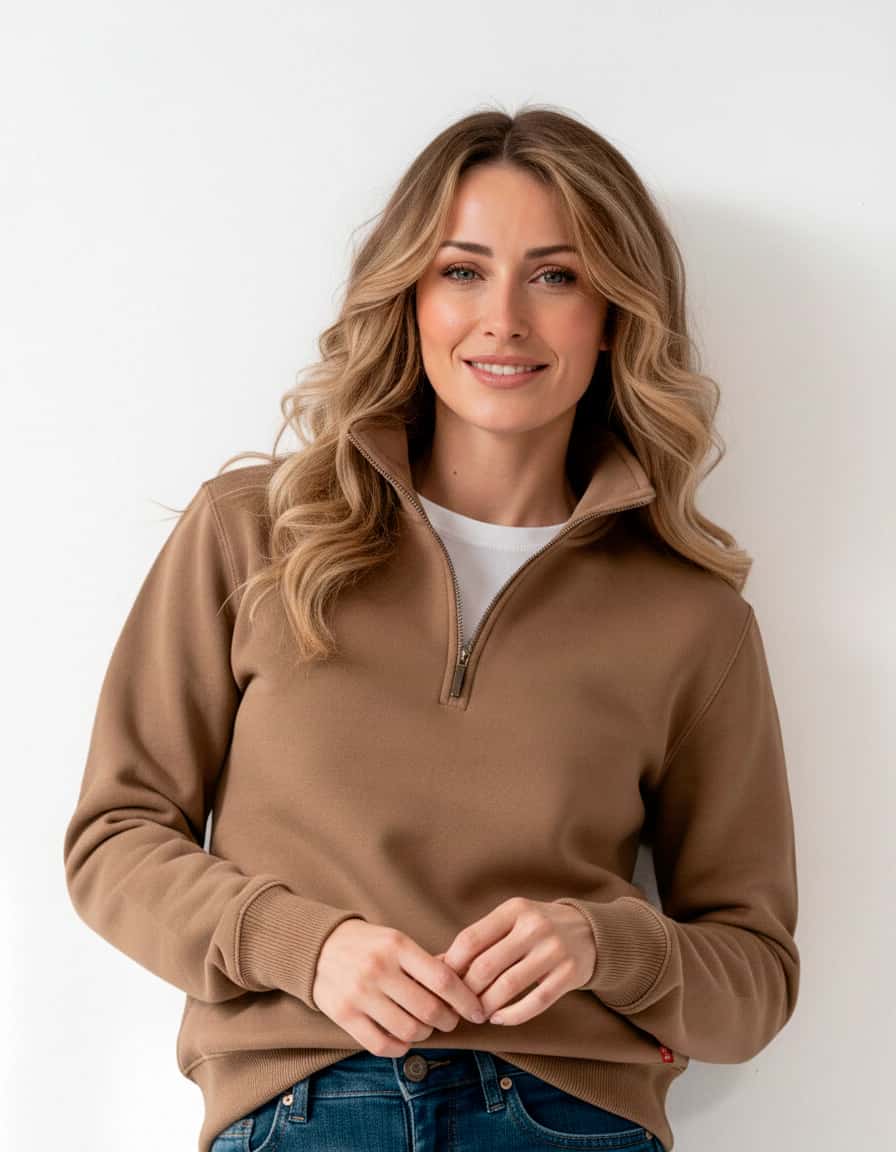 Buzo Cuello alto Mujer Avellana - miniatura 3