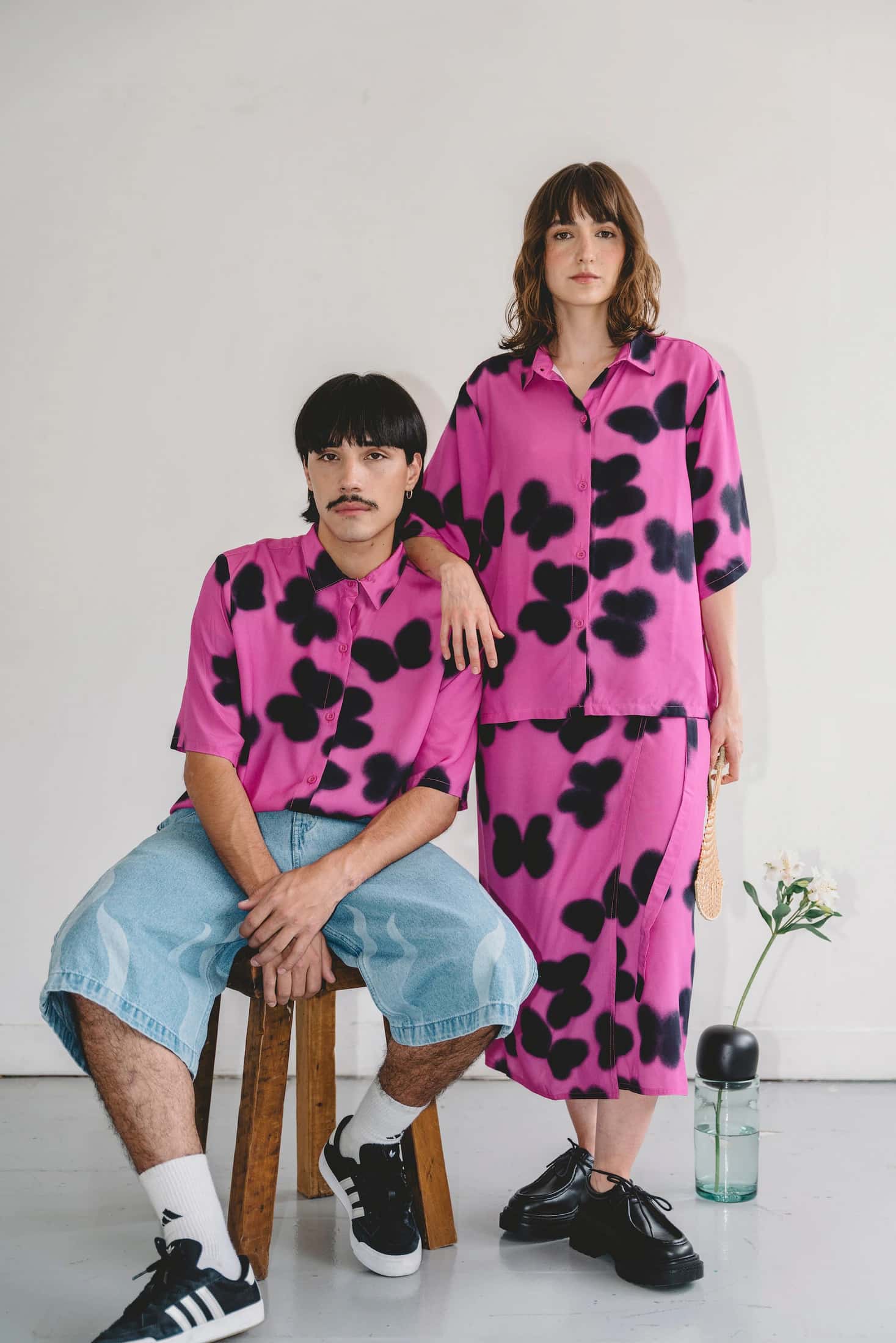 Camisa SOMBRAS rosa - UNISEX