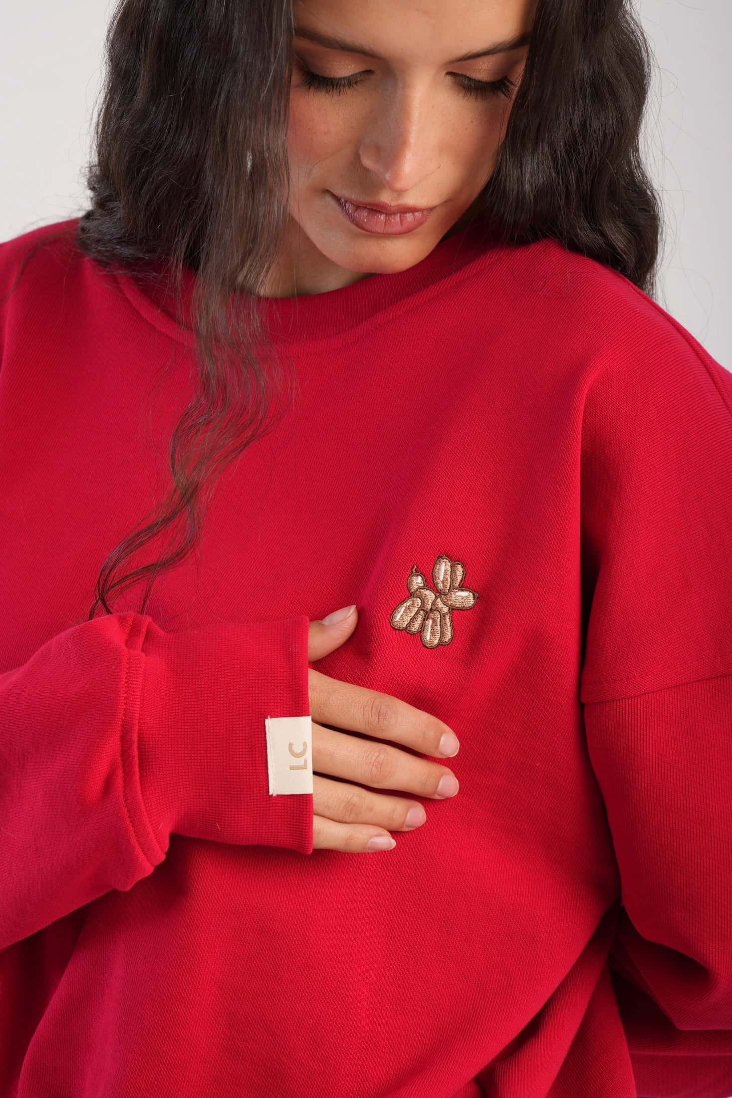 Love Crewneck - Rojo - miniatura 3