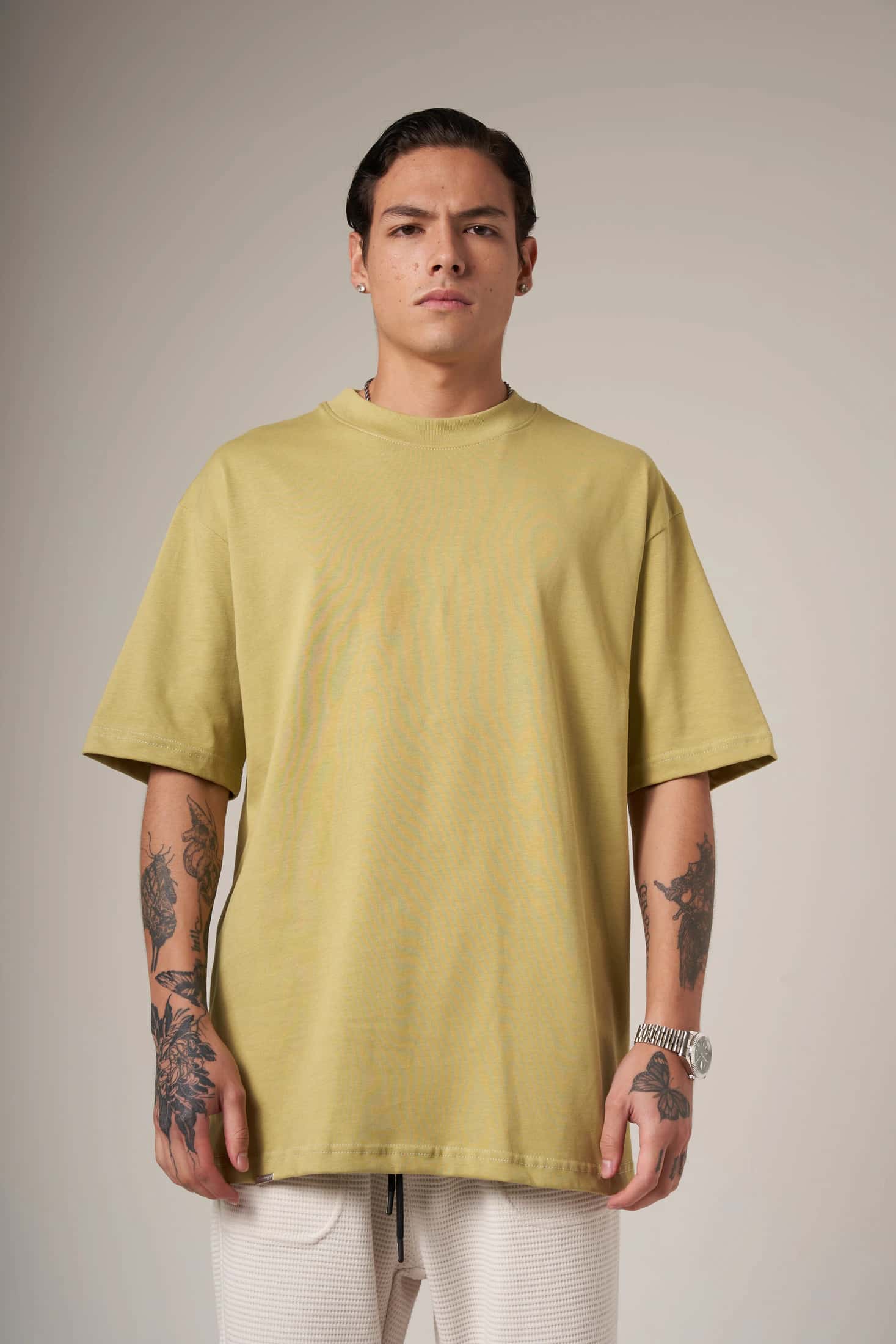 CAMISETA 250 GRAMOS, 100% ALGODÓN VERDE CLARO