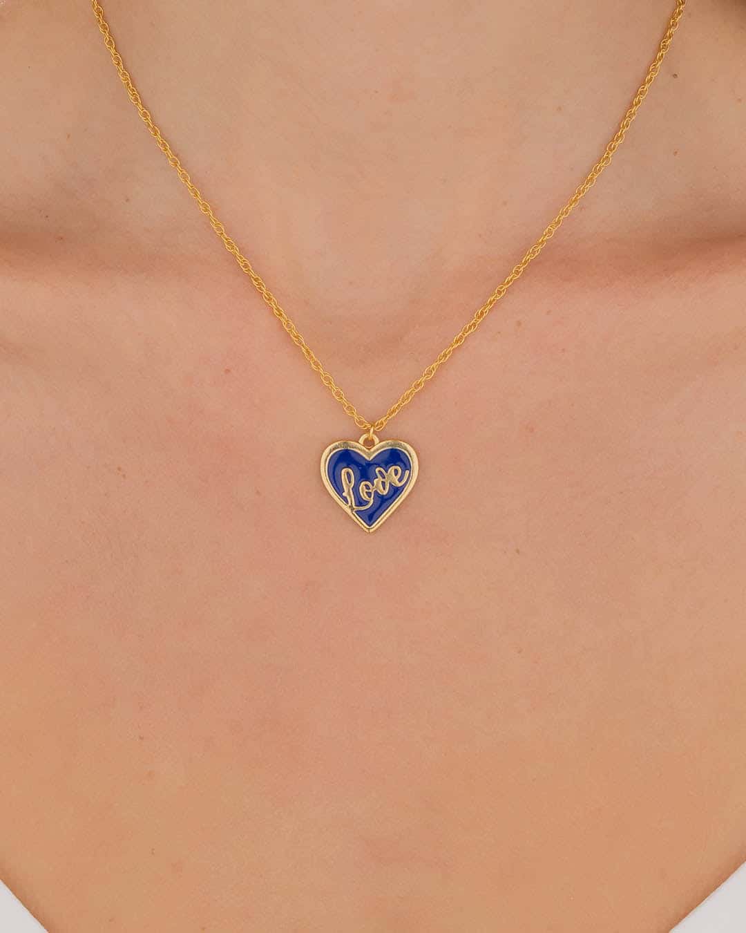 Collar Love Azul