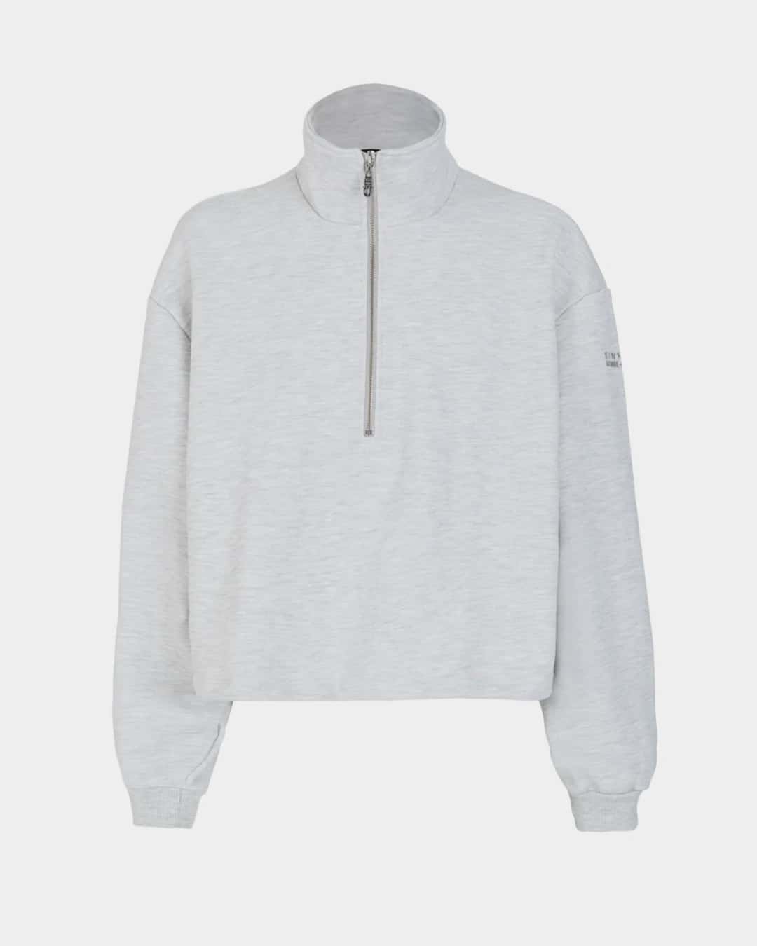 MONOGRAM HALF ZIP JASPE SWEATER