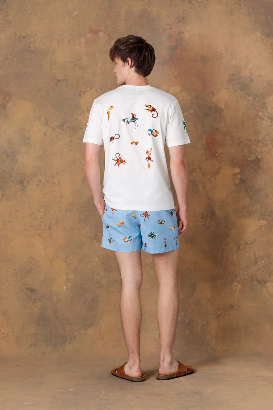 Men's cotton t-shirt panteon white - miniatura 2