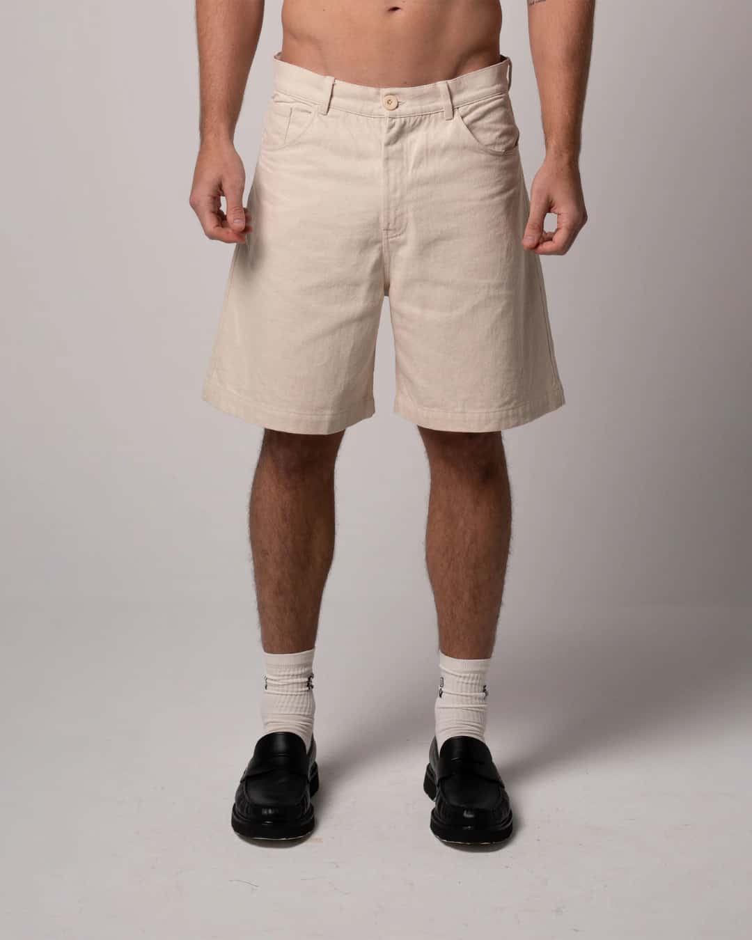NATIVE CREAM DENIM SHORT - miniatura 3