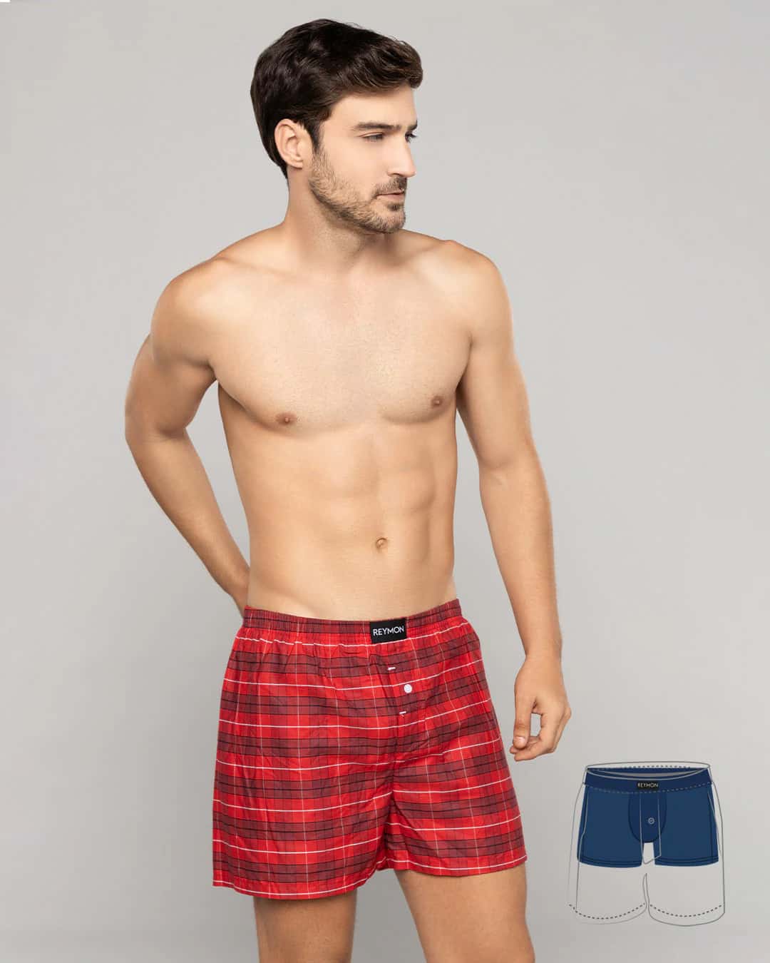 Boxer suelto con boxer interno en poliester Ref. 3052 - miniatura 14