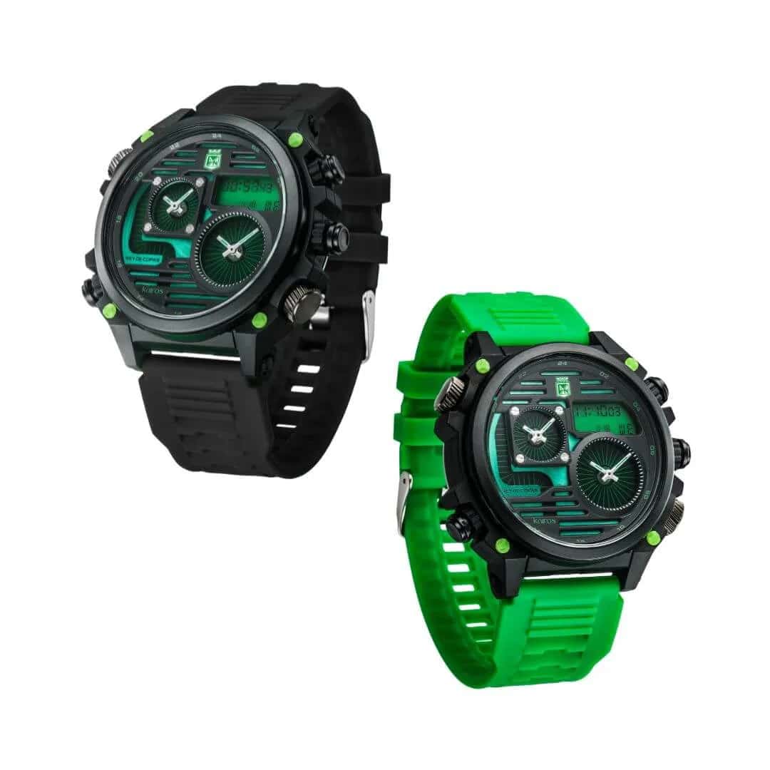 RELOJ ANALOGO/DIGITAL ATL NACIONAL - INCLUYE DOS PULSOS