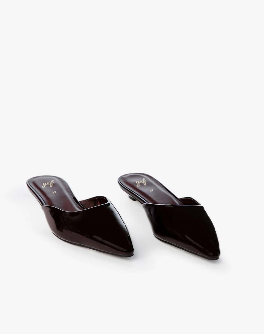 Zapatos tipo mule vino tinto mujer