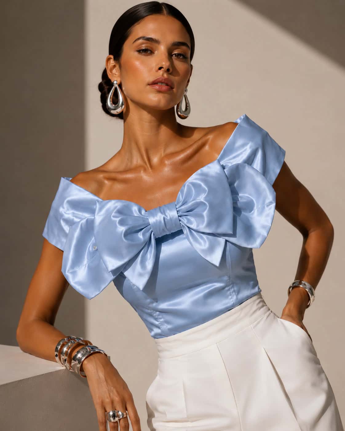 Blusa Marianela baby blue