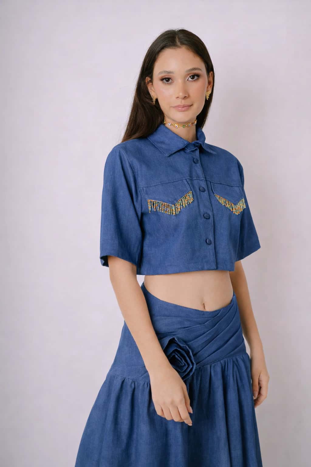 Fringe Denim vest