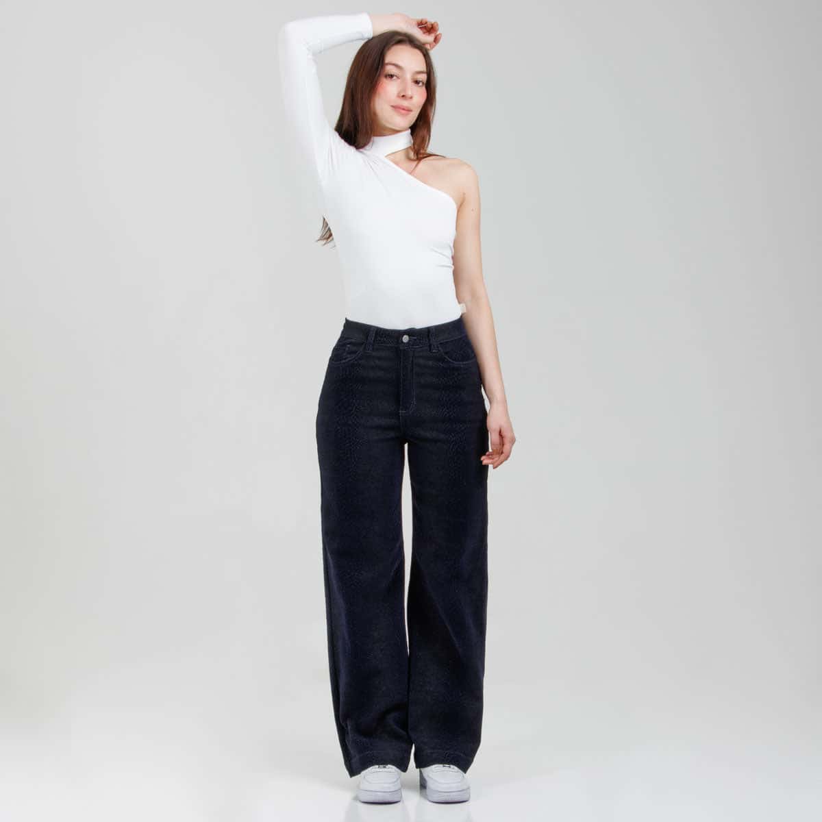Pantalón Wide Leg Azul Ax-3083 licrado