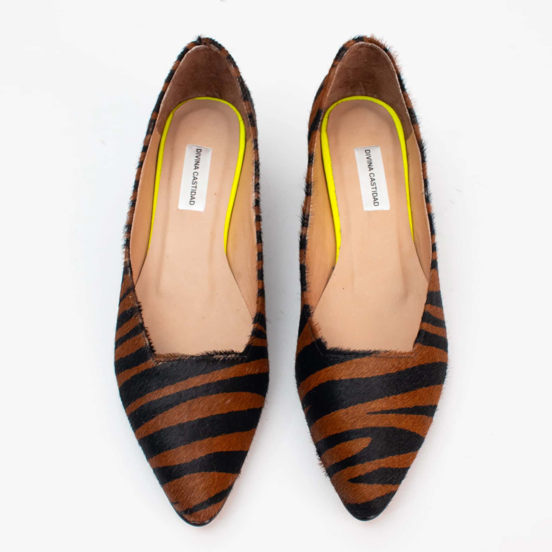 Zebra Print Calf Hair Midi Heels