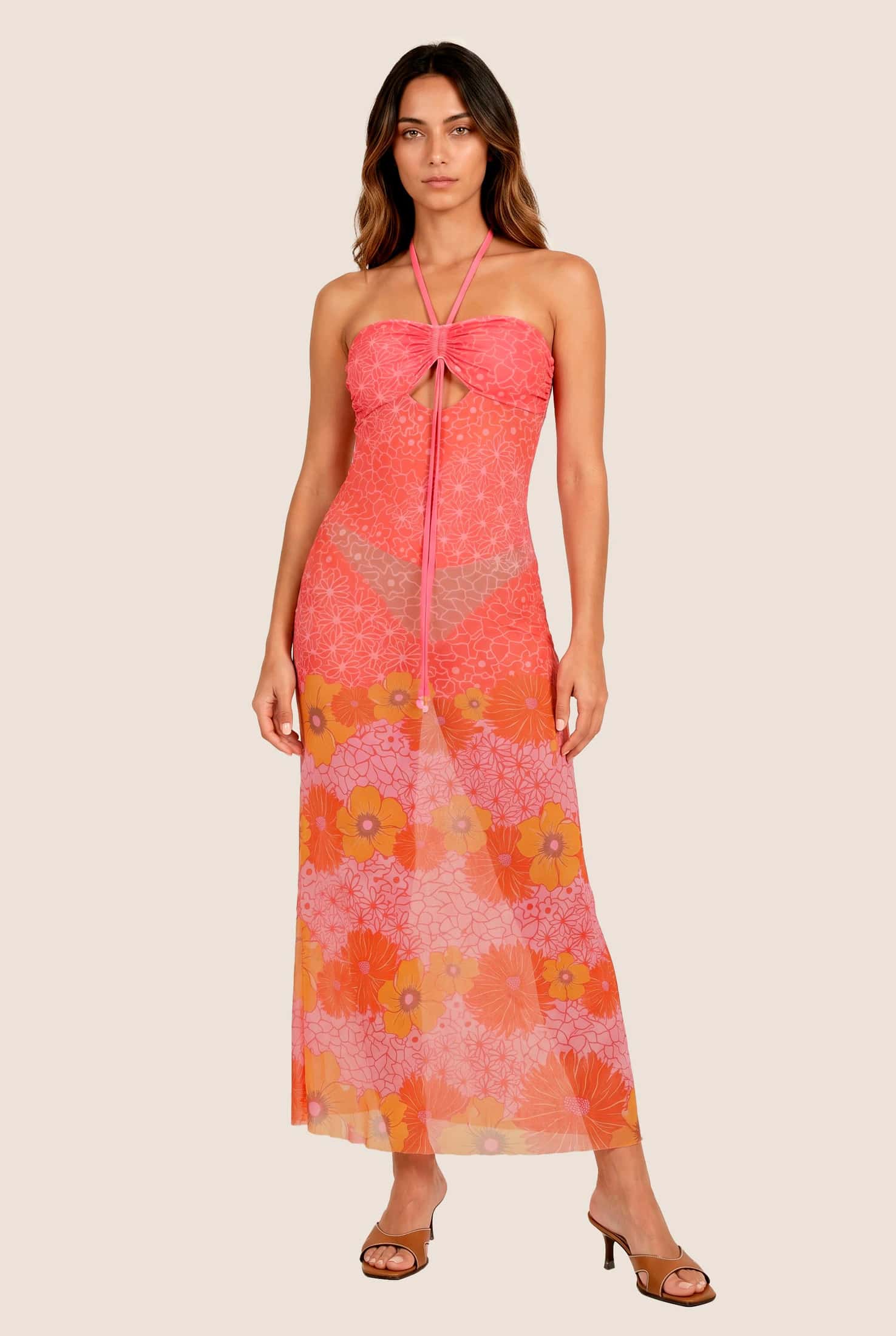 Avril Long Dress VEL287-FLO