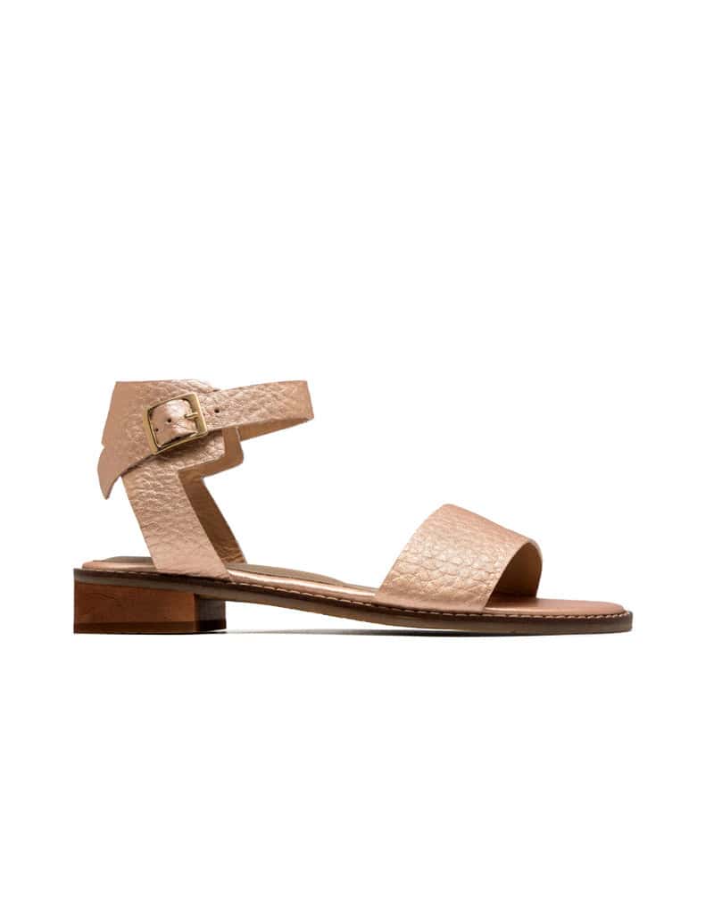 Sandalia tacón de cuero REF HUPPER02M