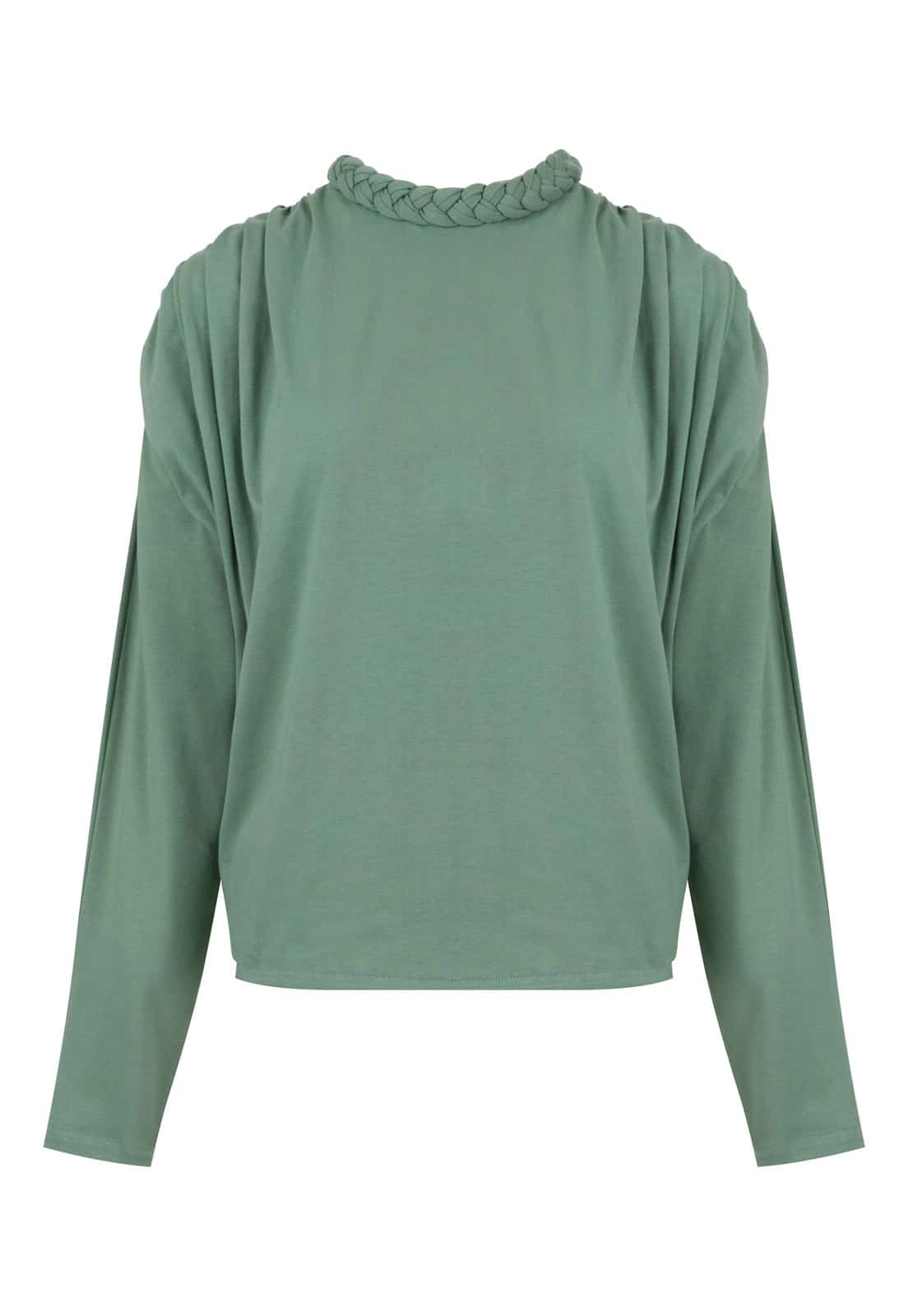 LONG SLEEVE BRAIDED T-SHIRT