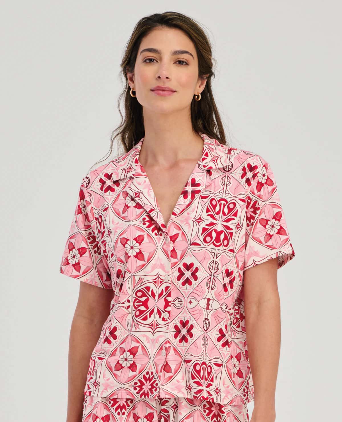 Pijama de Short | Camisa de Botones