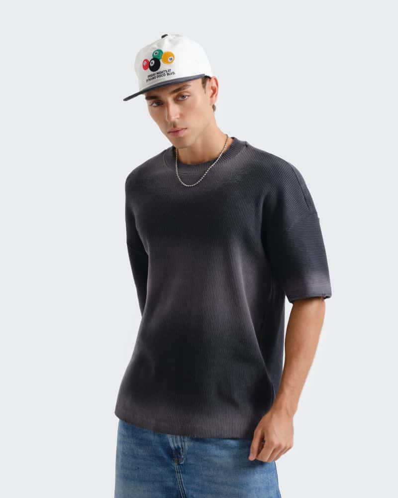 Camiseta Gris Lavada Oversize Stand - miniatura 3