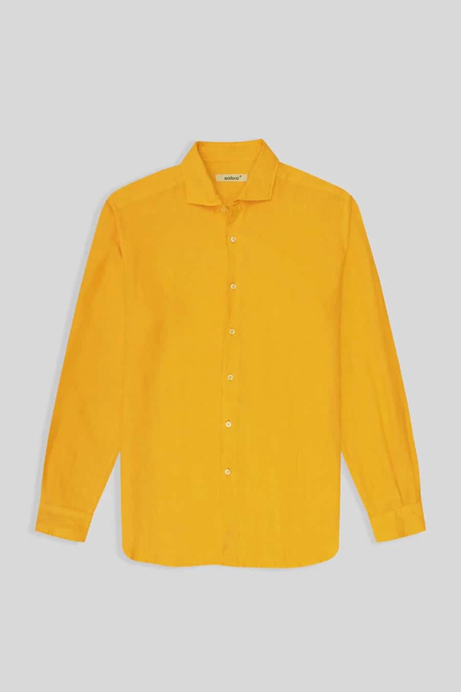 Men's linen shirt yellow fruit basic