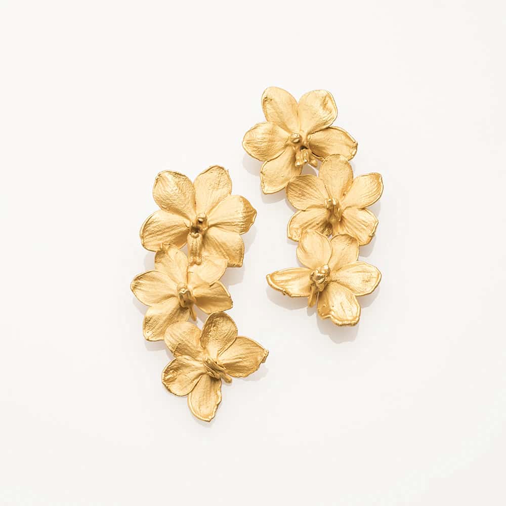 Mini Vanda Orchid Bow Earrings