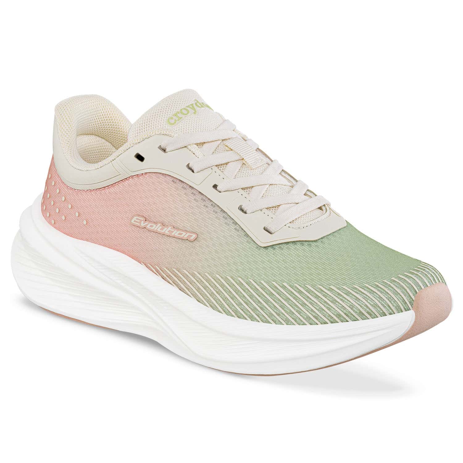 Tenis Running Vanel Verde-Rosa Croydon Para Mujer