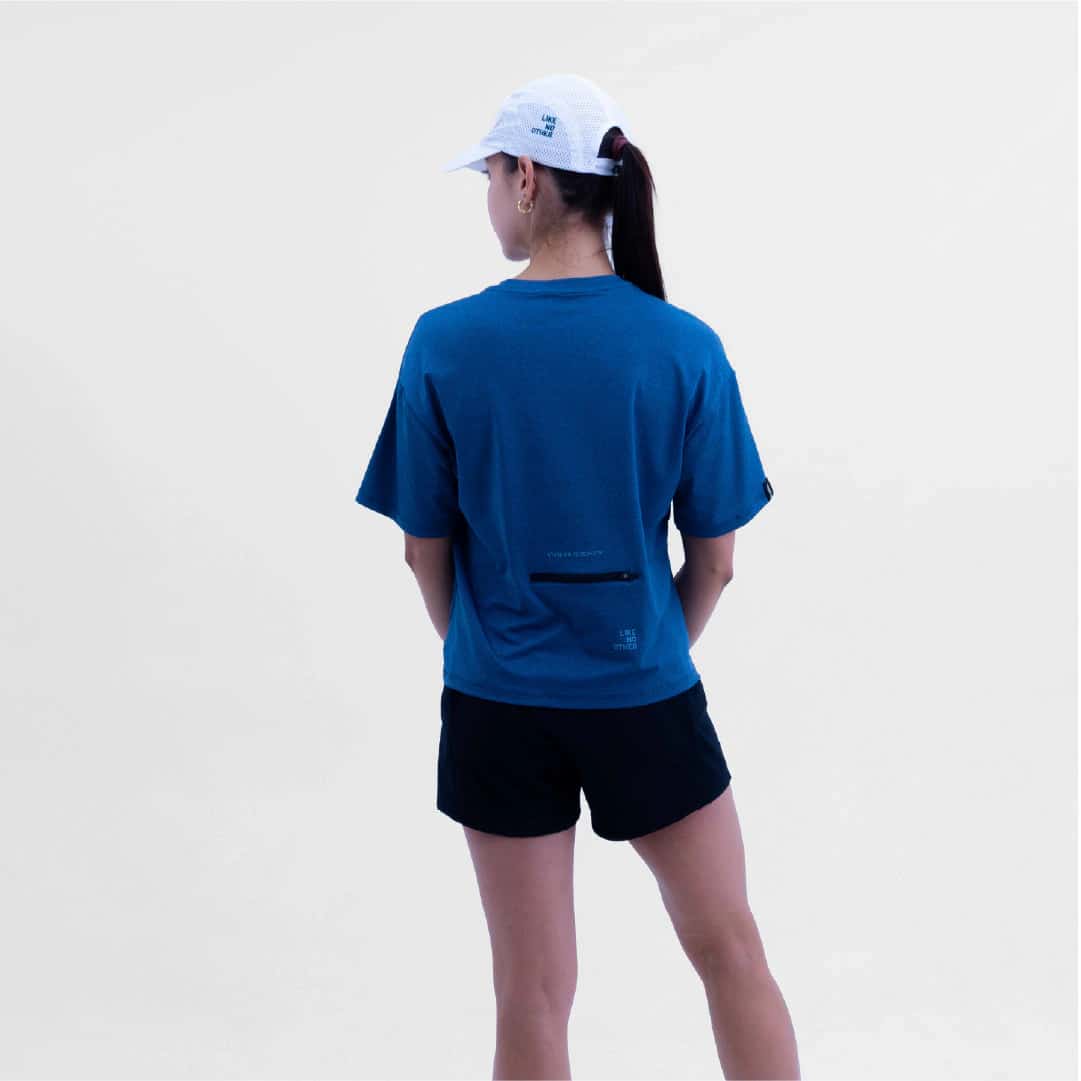 CAMISETA LIFESTYLE MANGA CORTA ROAM OVERSIZE BLUE PARA MUJER - miniatura 2