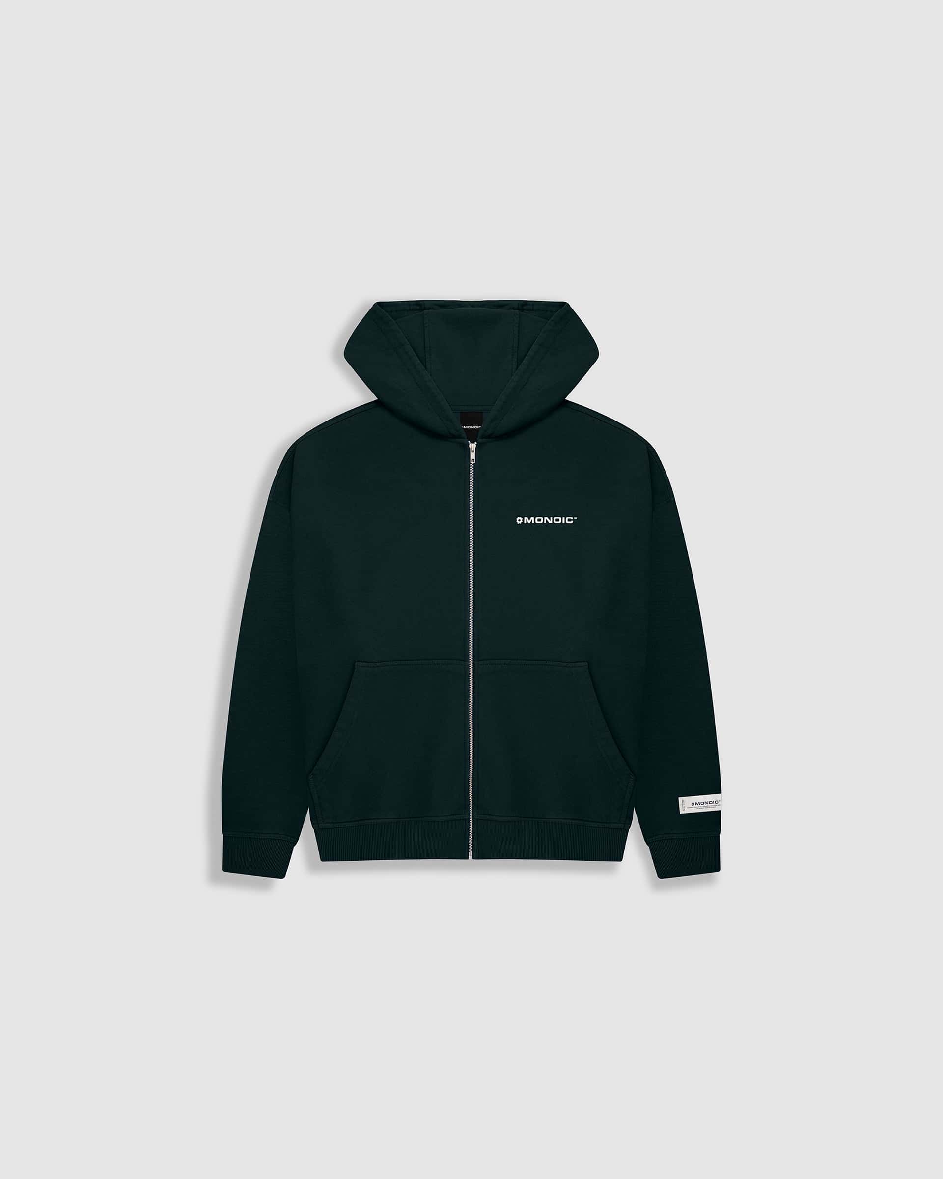 Zip Hoodie Oversized Básico V4 - Forest Green