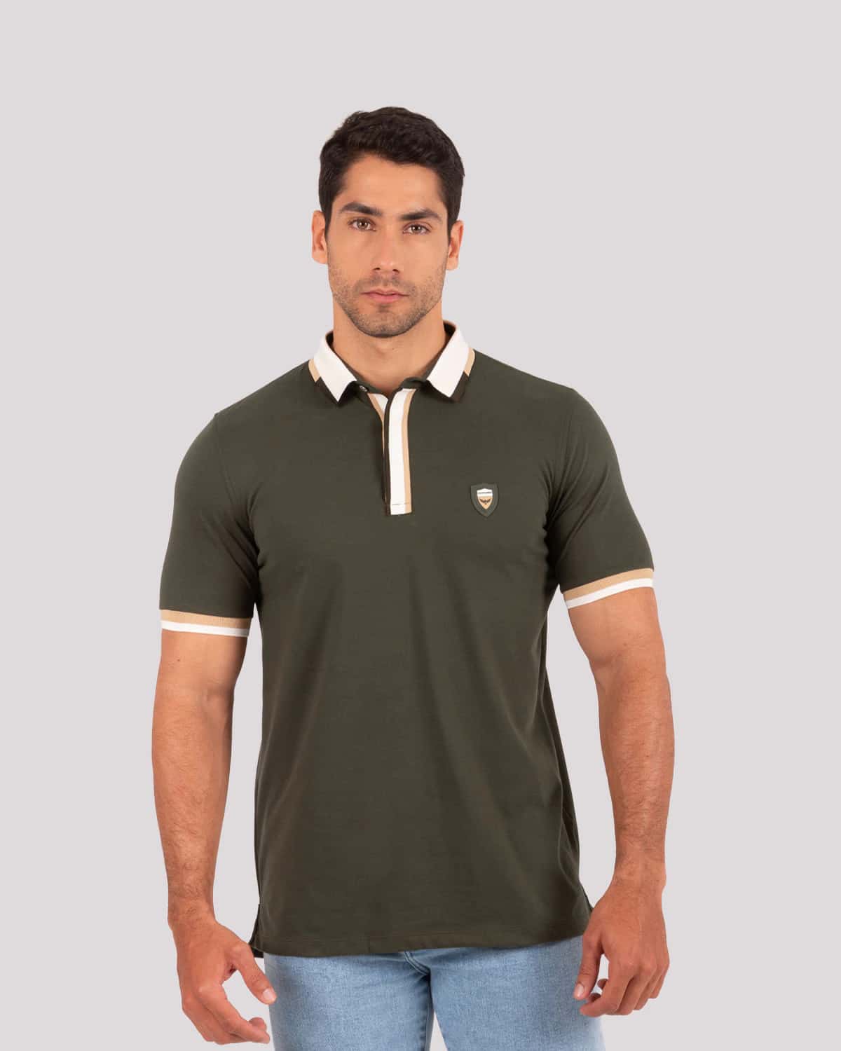 Polo verde para hombre